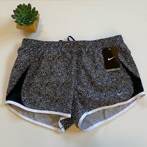 Nike Dri-Fit Black & White Running Shorts